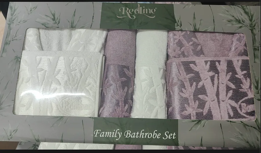 Redline VIP bambu jakarlı aile bornoz seti
