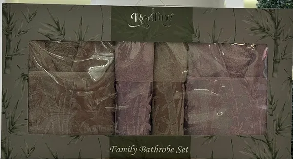 Redline VIP bambu jakarlı aile bornoz seti